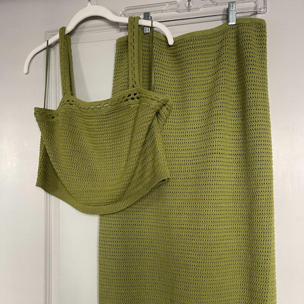 Green Crochet Set by Rachel Zoe